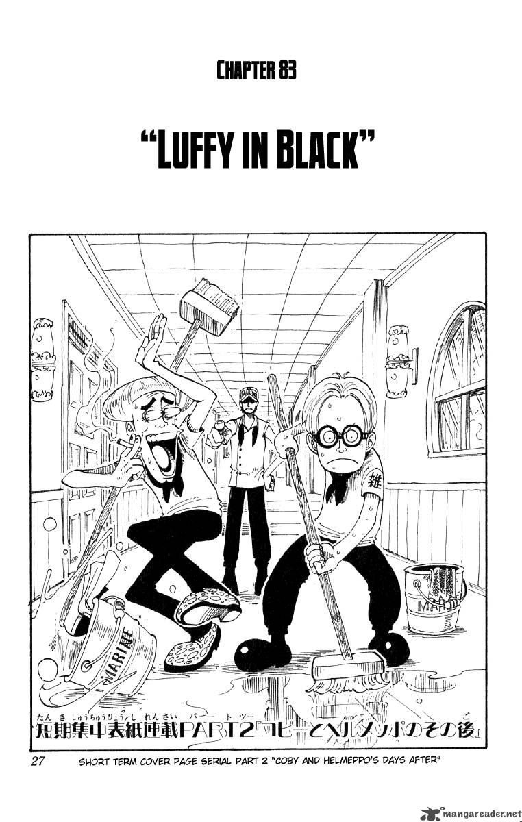 One Piece Chapter 83 page 1 - Chapter 83: Luffy in Black