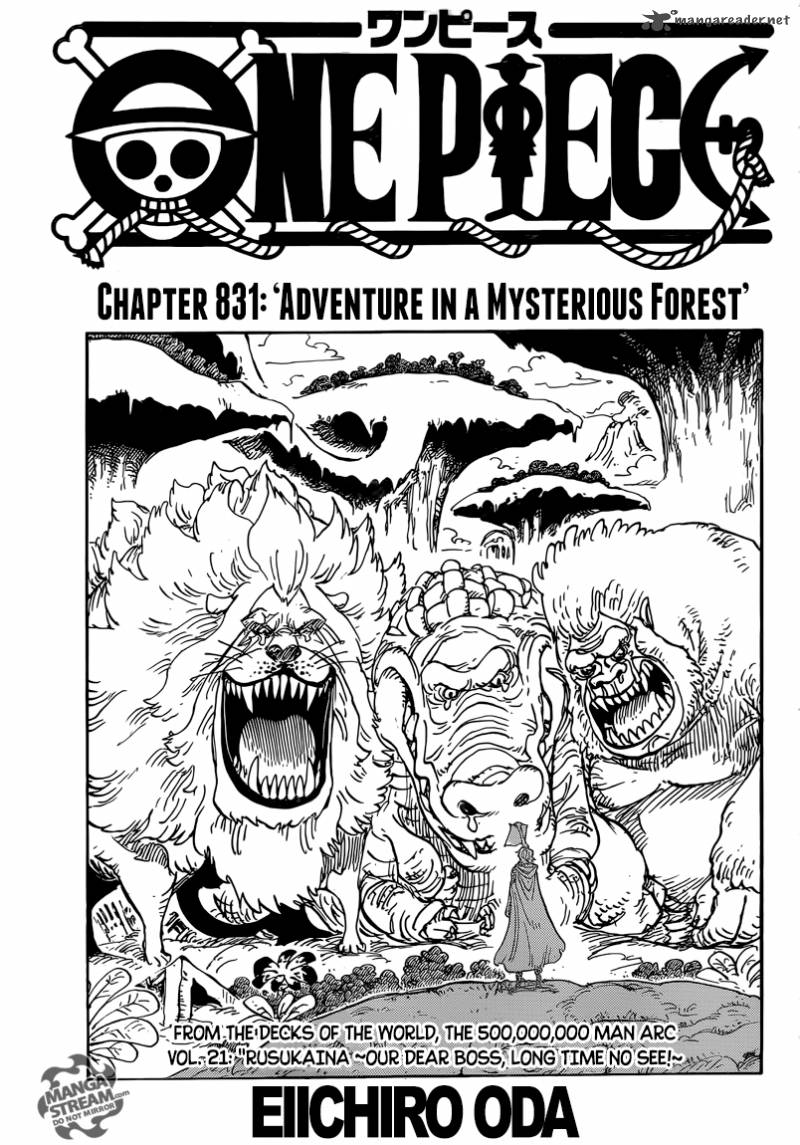 One Piece manga, chapter 831, page 2 of 22