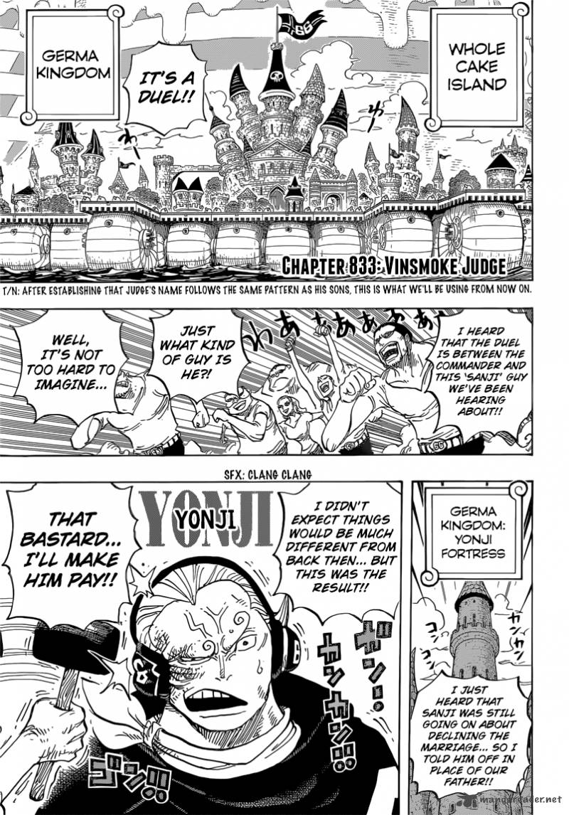 One Piece Chapter 833 page 6 - Chapter 833: Vinsmoke Judge