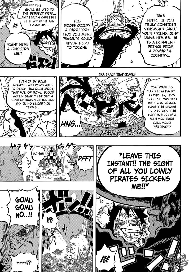 One Piece Chapter 837 page 14 - Chapter 837: Luffy vs. Commander Cracker