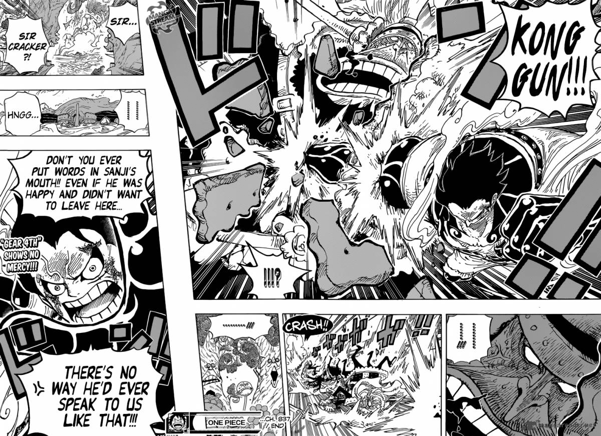 One Piece Chapter 837 page 15 - Chapter 837: Luffy vs. Commander Cracker
