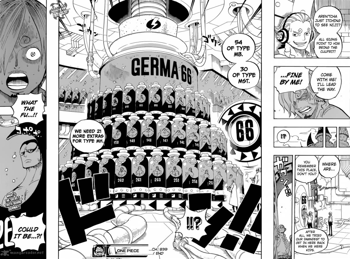One Piece manga, chapter 839, page 16 of 19