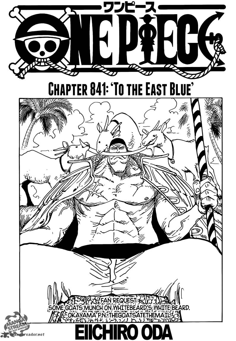 One Piece Chapter 841 page 1 - Chapter 841: To the East Blue