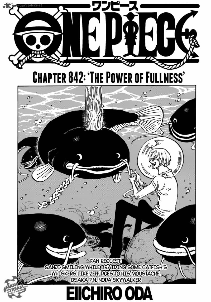 One Piece Chapter 842 page 1 - Chapter 842: The Power of a Full Stomach