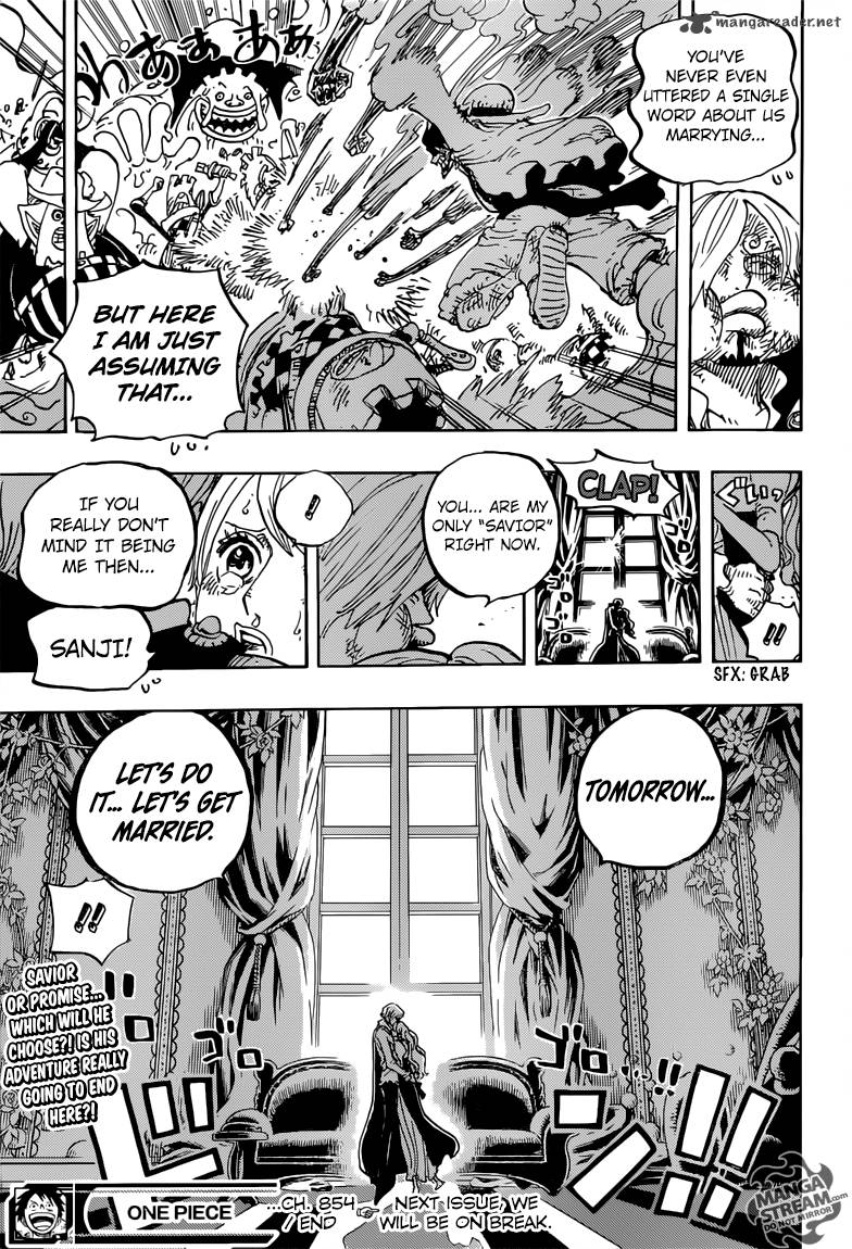 One Piece manga, chapter 845, page 17 of 20