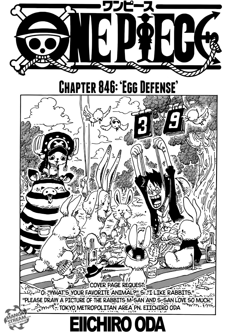 One Piece Chapter 846 page 1 - Chapter 846: Tamago Security