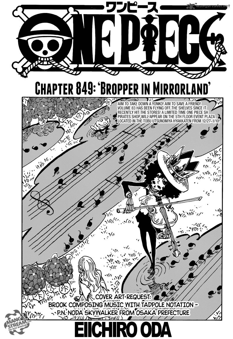 One Piece Chapter 849 page 2 - Chapter 849: Choniki in the Land of Mirrors