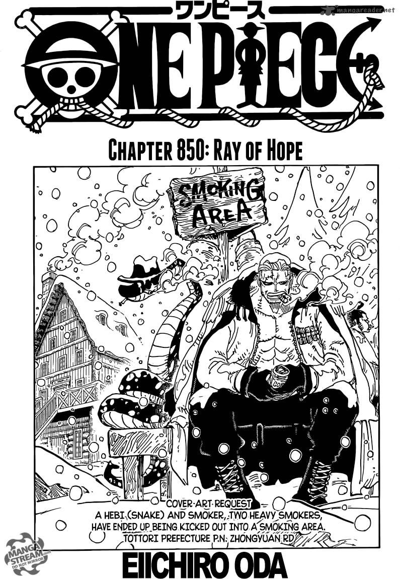 One Piece Chapter 850 page 2 - Chapter 850: A Ray of Light