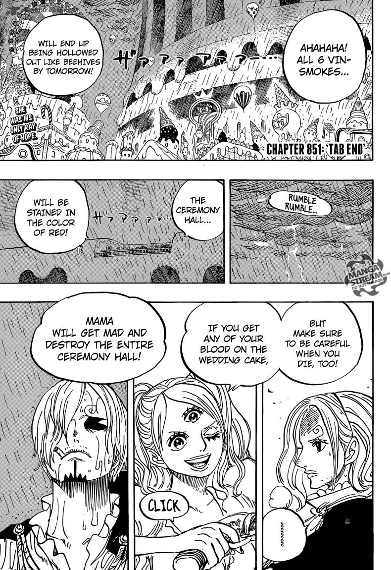 One Piece Chapter 851 page 3 - Chapter 851: Moist Cigarette