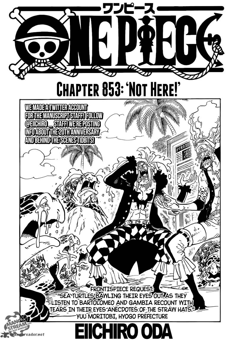 One Piece Chapter 853 page 1 - Chapter 853: Not Here