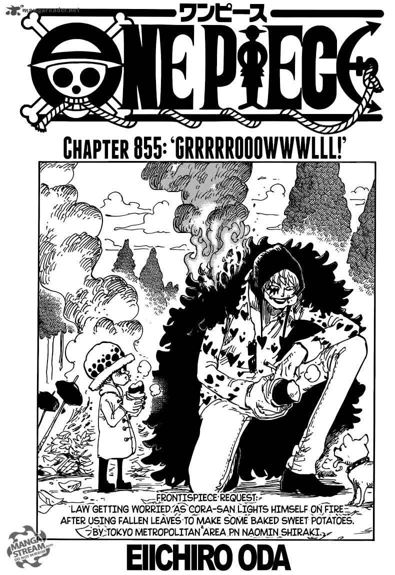One Piece Chapter 855 page 1 - Chapter 855: Gugyurururu!!!
