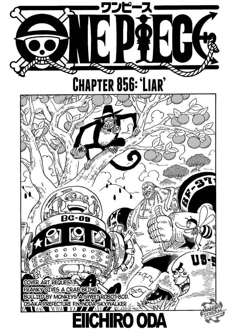 One Piece manga, chapter 856, page 2 of 21