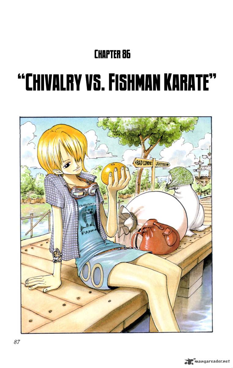 One Piece Chapter 86 page 1 - Chapter 86: Chivalry vs. Fish-Man Karate