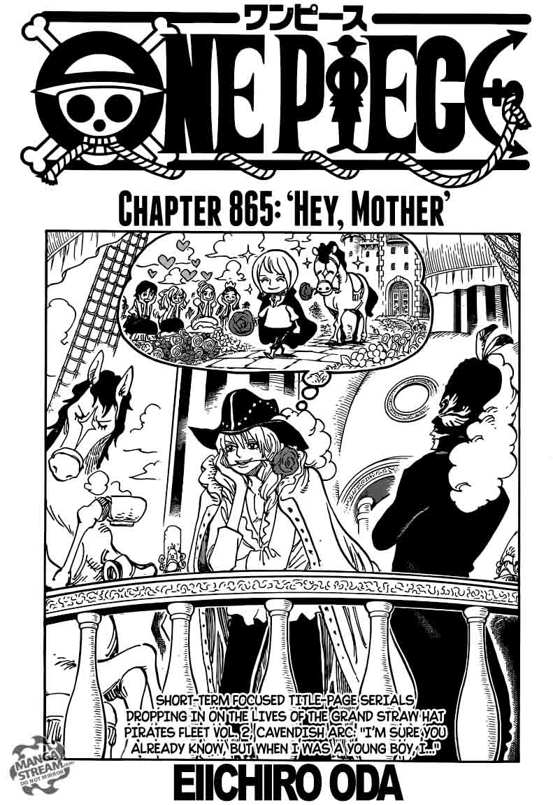 One Piece Chapter 865 page 1 - Chapter 865: Hey, Mother