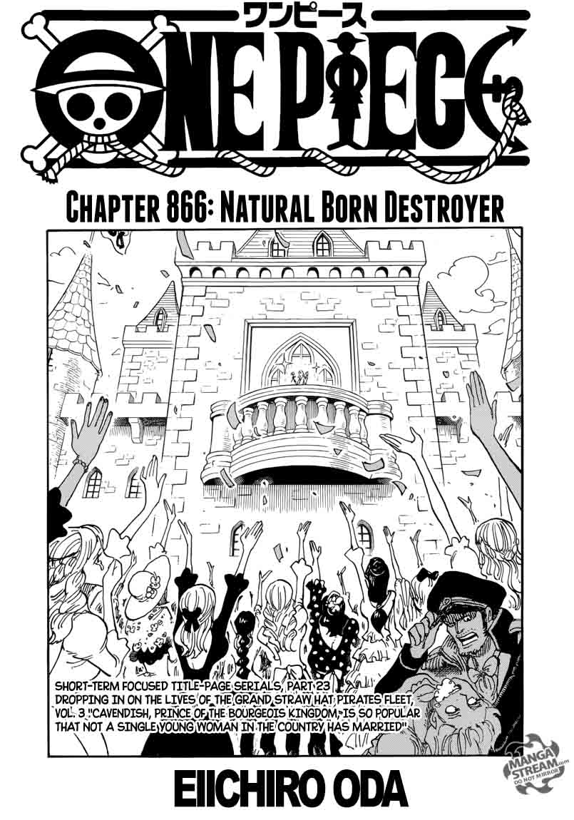 One Piece Chapter 866 page 1 - Chapter 866: Natural Born Destroyer