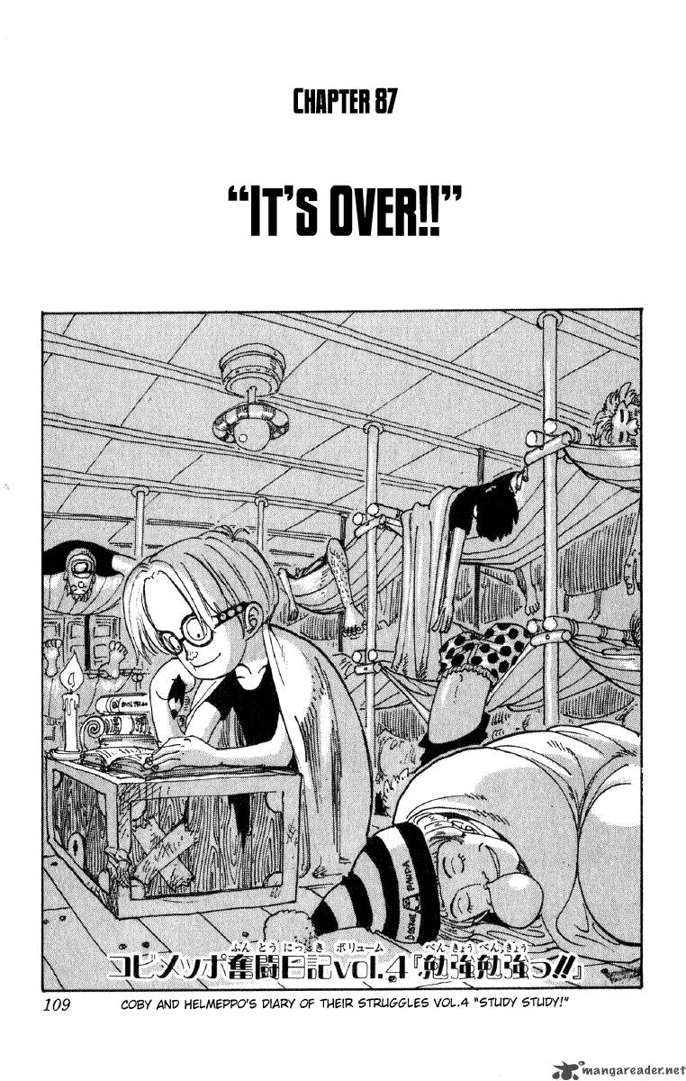 One Piece Chapter 87 page 1 - Chapter 87: It's Over!!