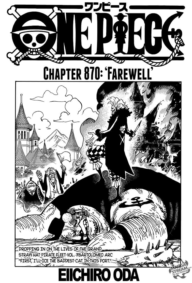 One Piece Chapter 870 page 1 - Chapter 870: Parting