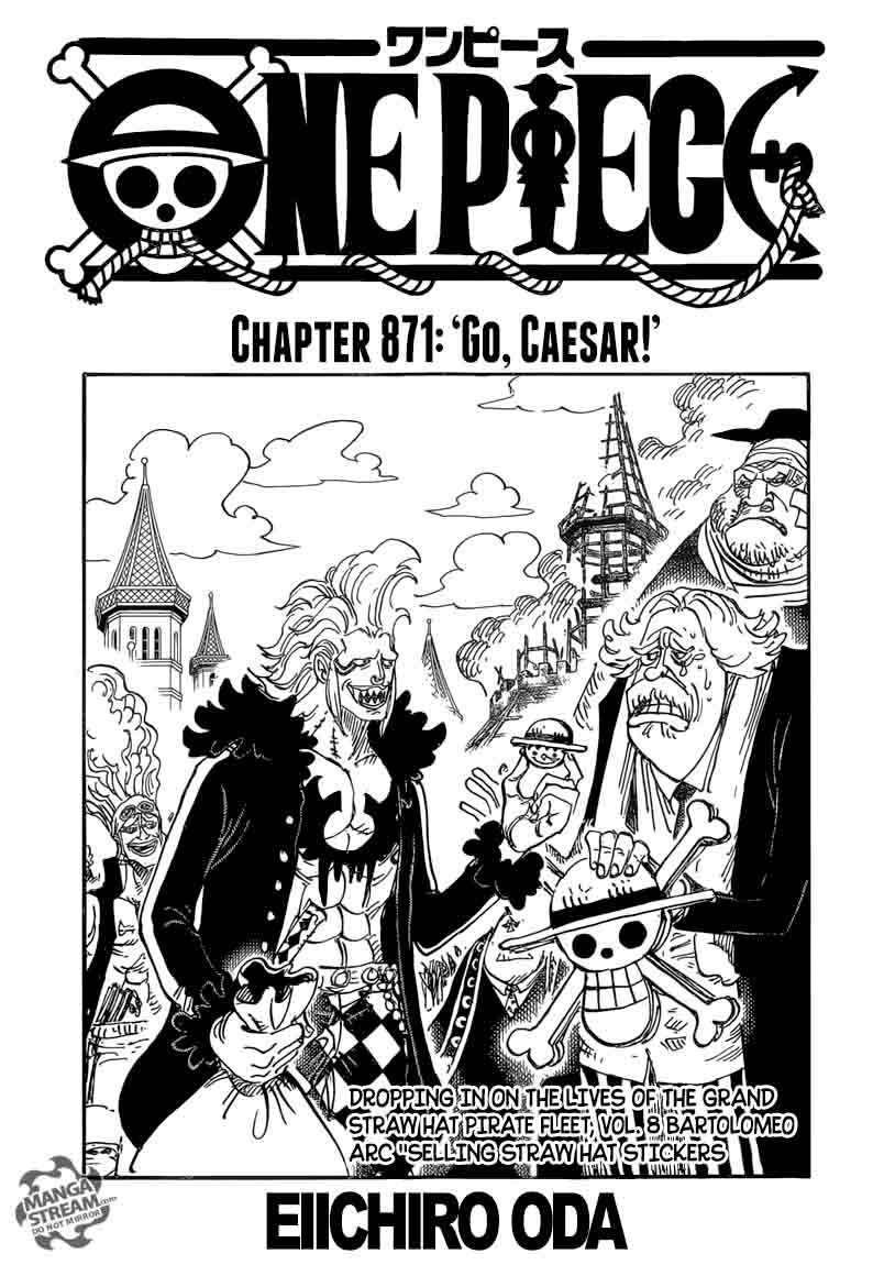 One Piece Chapter 871 page 1 - Chapter 871: You Can Do It, Caesar!!
