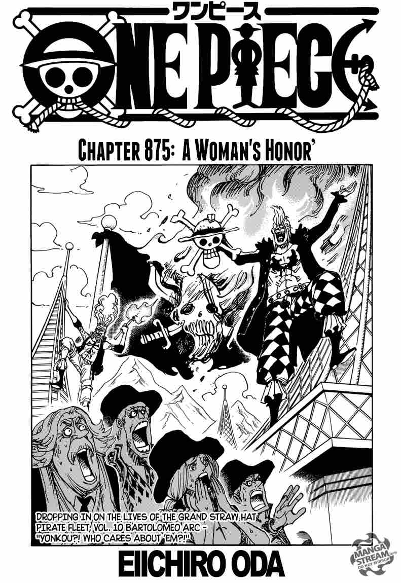 One Piece Chapter 875 page 1 - Chapter 875: A Woman's Honor