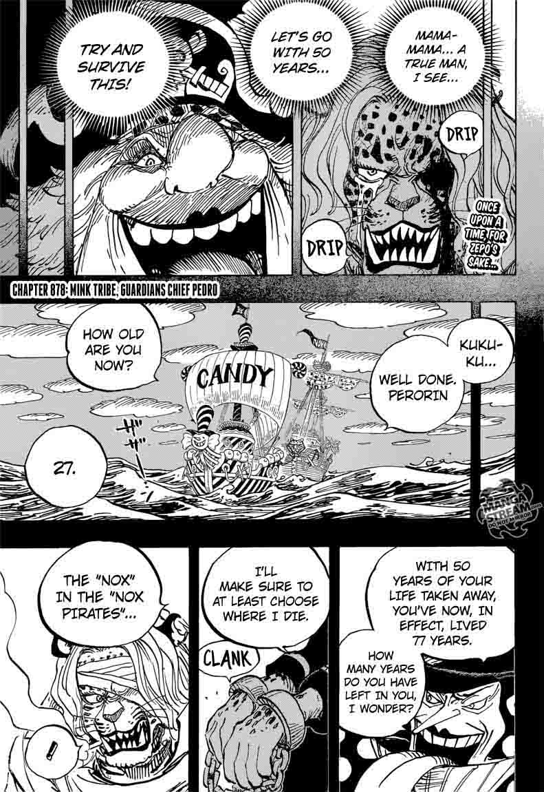 One Piece Chapter 878 page 3 - Chapter 878: Captain Pedro of the Mink Tribe Guardians