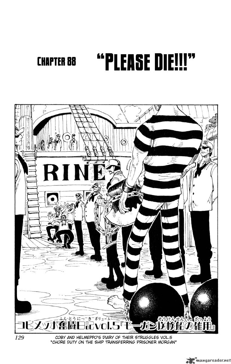 One Piece Chapter 88 page 1 - Chapter 88: Die!!!