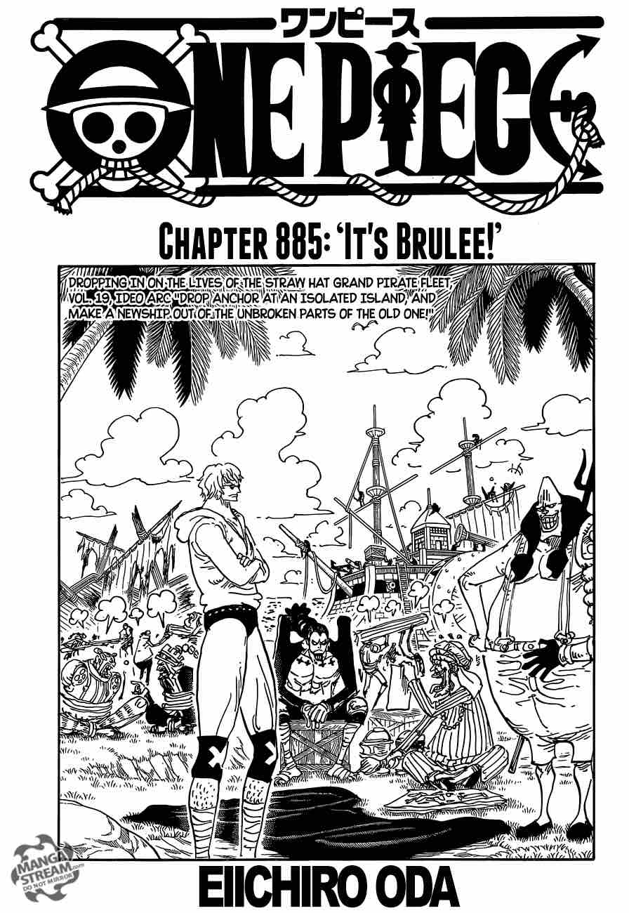 One Piece Chapter 885 page 1 - Chapter 885: It's Brûlée!!!