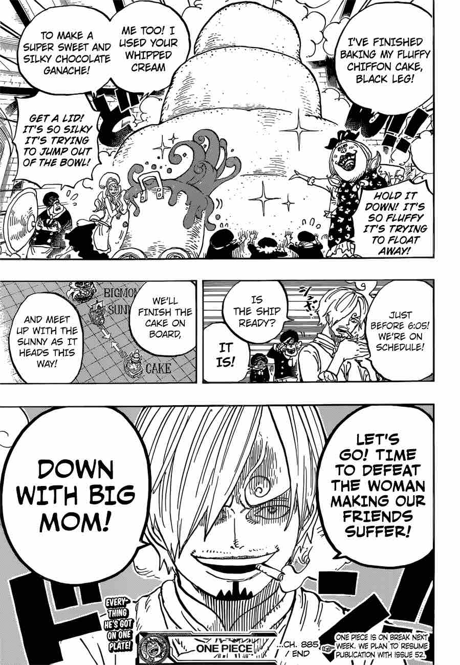 One Piece Chapter 885 page 15 - Chapter 885: It's Brûlée!!!