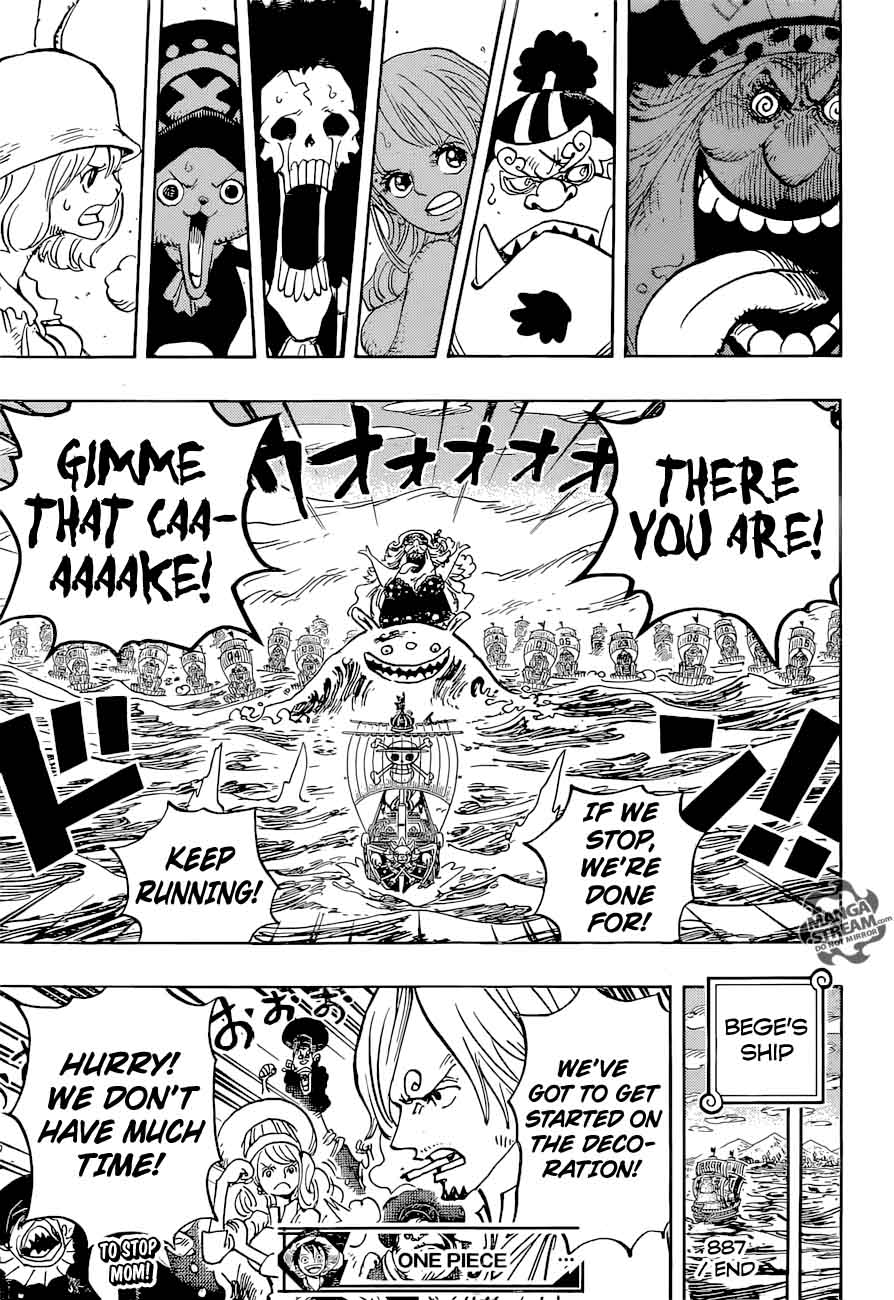 One Piece manga, chapter 887, page 16 of 19
