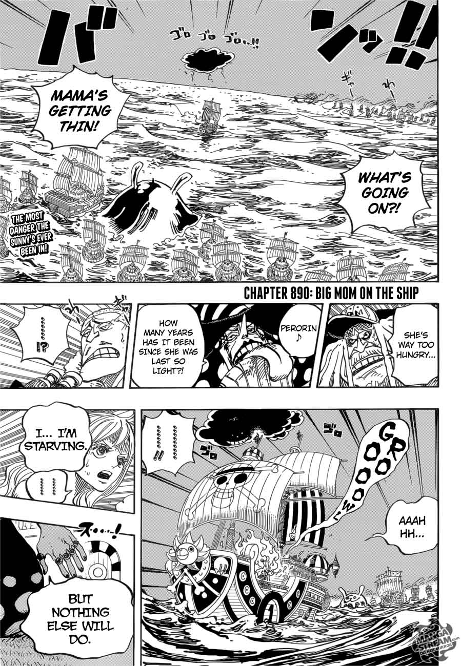 One Piece Chapter 890 page 3 - Chapter 890: Big Mom on the Ship