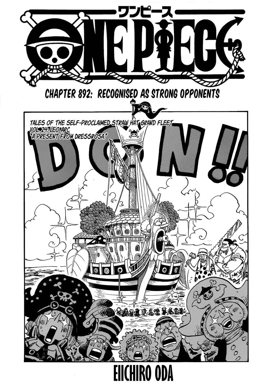 One Piece manga, chapter 892, page 2 of 20