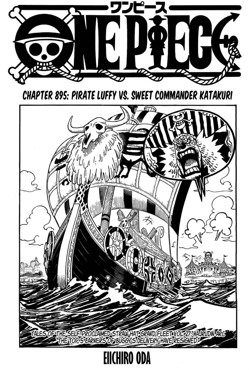 One Piece Chapter 895 page 1 - Chapter 895: Luffy the Pirate vs. Commander Katakuri