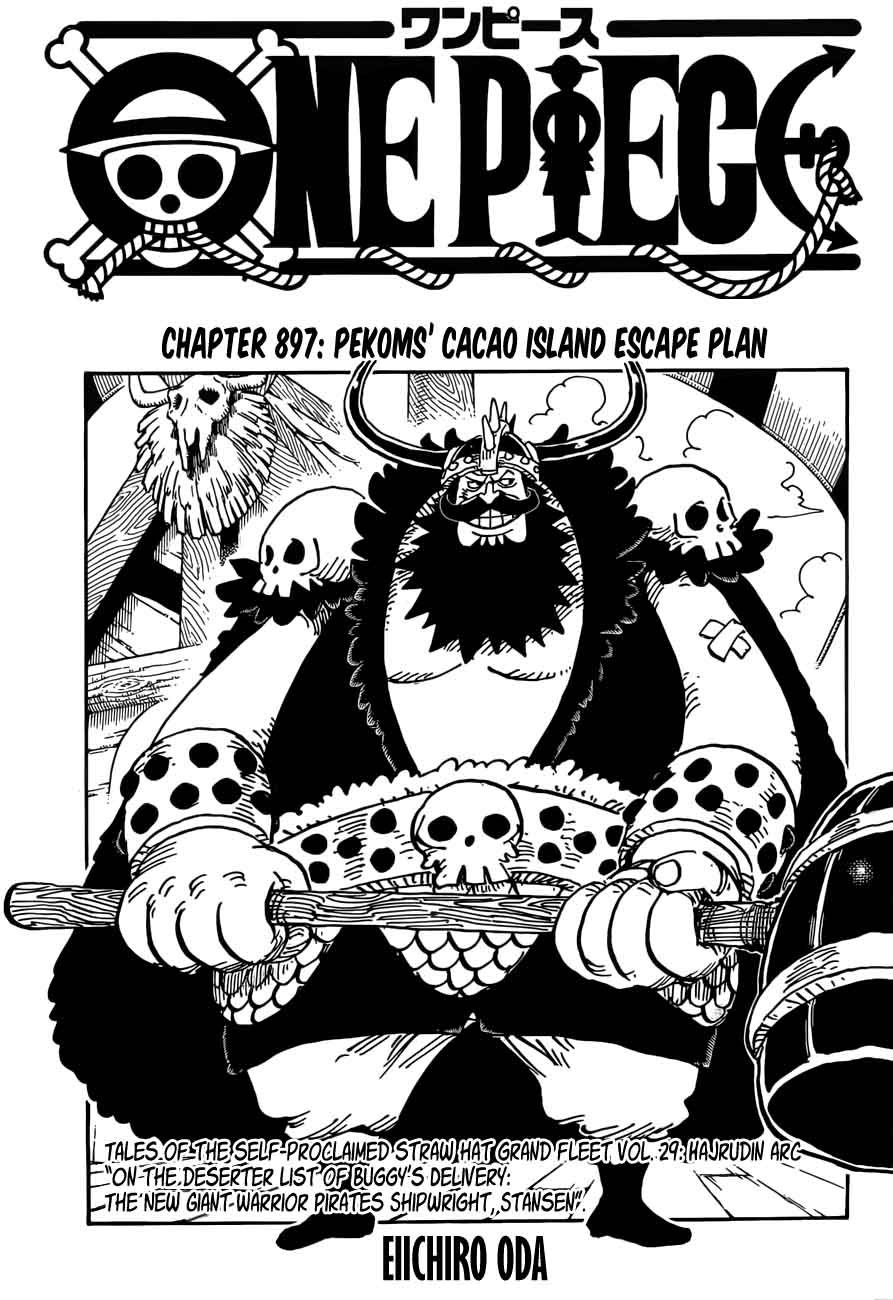 One Piece Chapter 897 page 1 - Chapter 897: Pekoms' Cacao Island Escape Plan