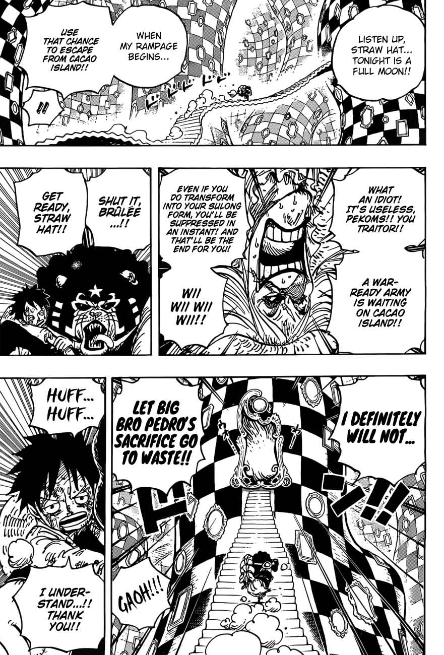 One Piece Chapter 897 page 4 - Chapter 897: Pekoms' Cacao Island Escape Plan