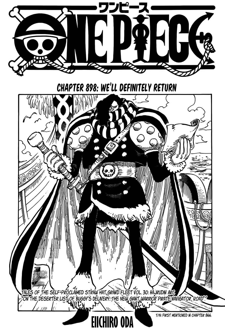 One Piece Chapter 898 page 1 - Chapter 898: We'll Definitely Return