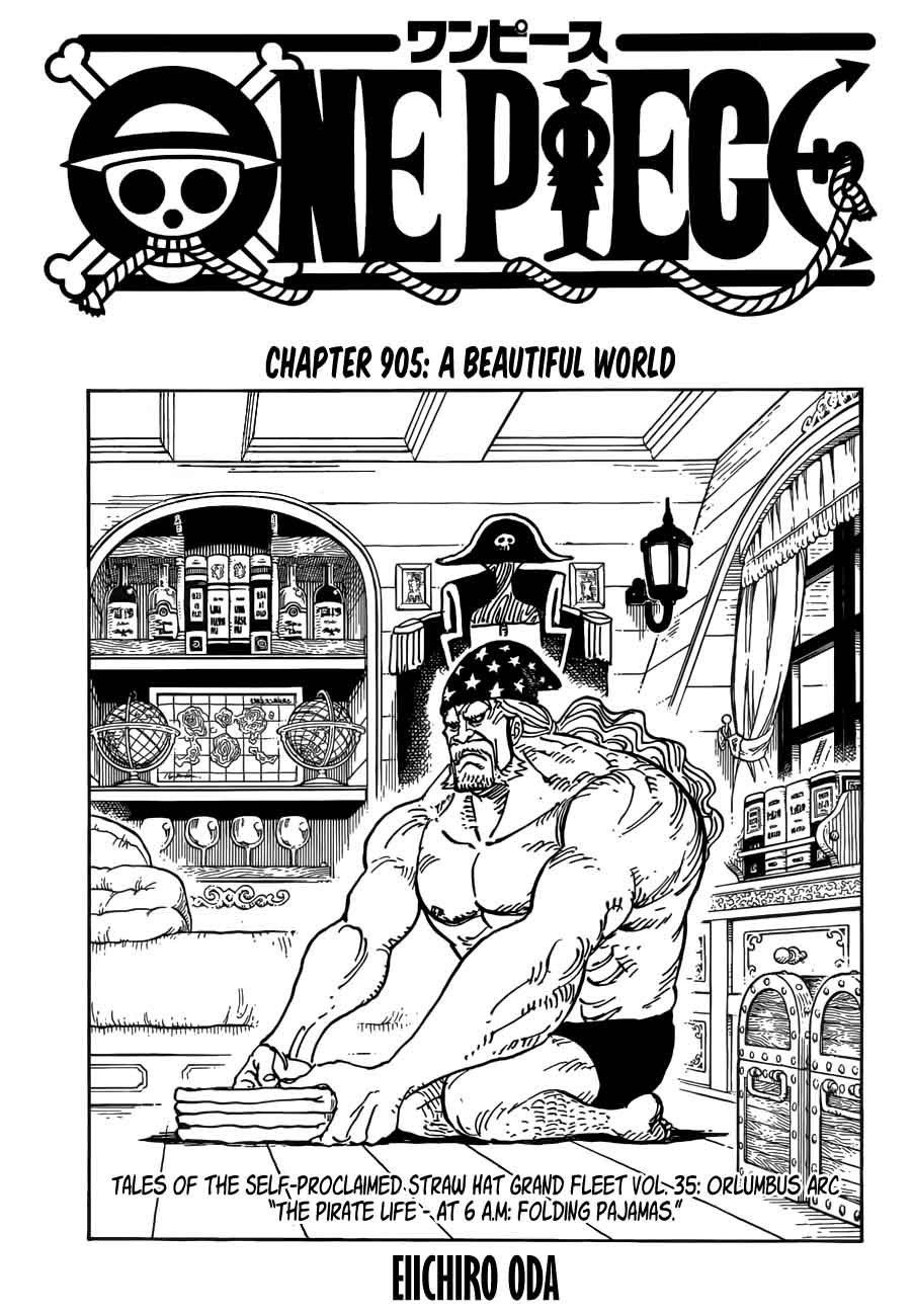 One Piece Chapter 905 page 1 - Chapter 905: A Beautiful World
