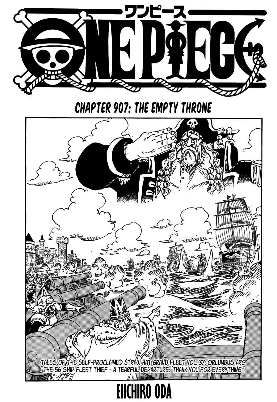 One Piece Chapter 907 page 1 - Chapter 907: The Empty Throne
