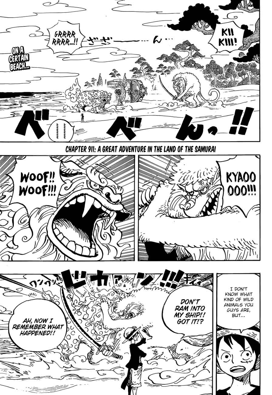 One Piece Chapter 911 page 2 - Chapter 911: Adventure in the Land of Samurai