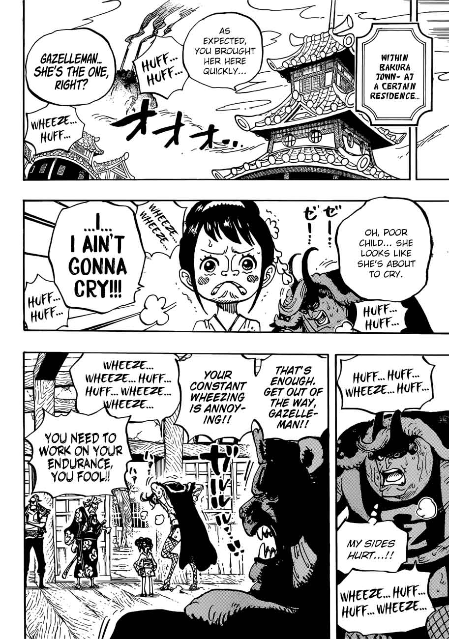 One Piece Chapter 915 page 4 - Chapter 915: Bakura Town