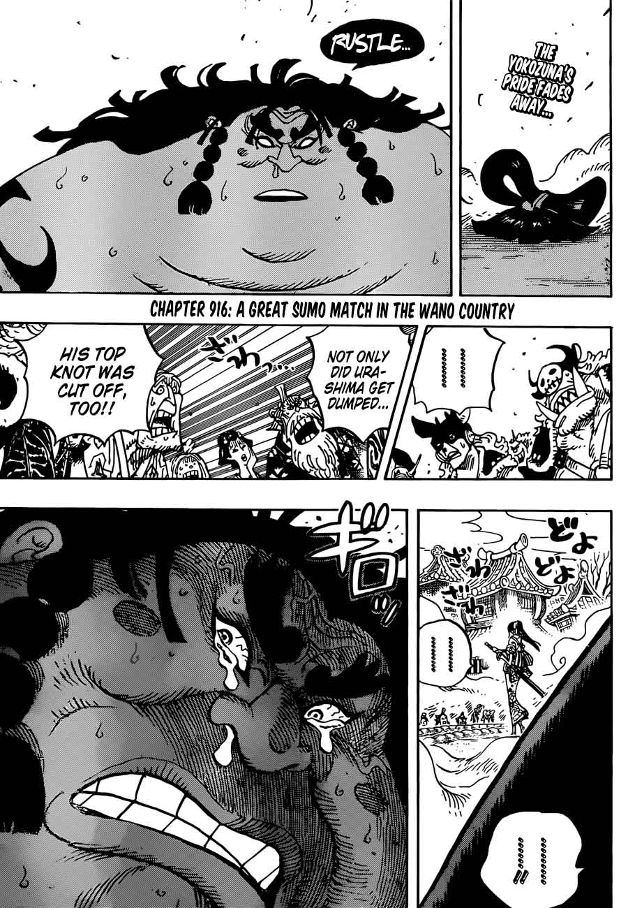 One Piece Chapter 916 page 3 - Chapter 916: Wano Country Grand Sumo Tournament