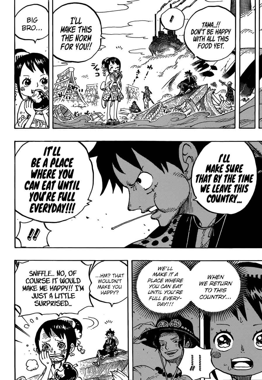 One Piece Chapter 918 page 15 - Chapter 918: Luffy-tarou Returns the Favor