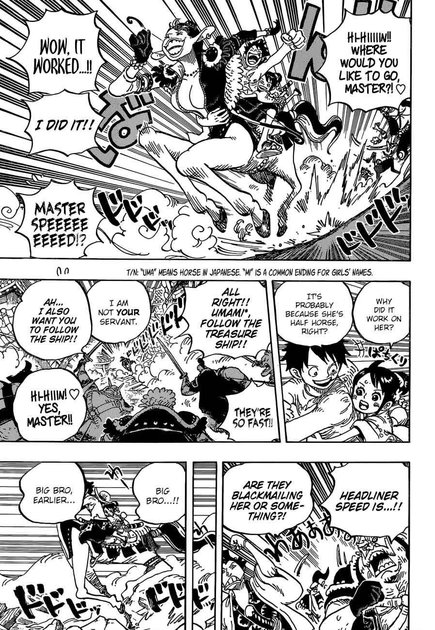 One Piece Chapter 918 page 5 - Chapter 918: Luffy-tarou Returns the Favor