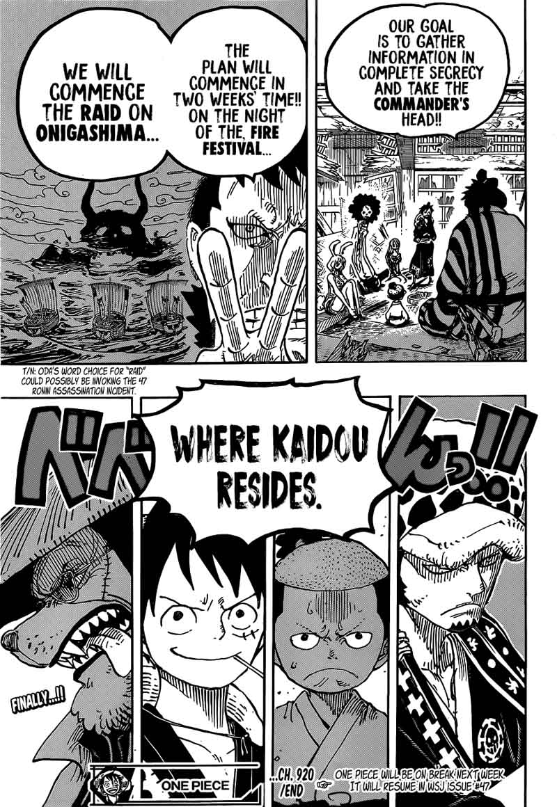 One Piece Chapter 920 page 16 - Chapter 920: I Love Oden