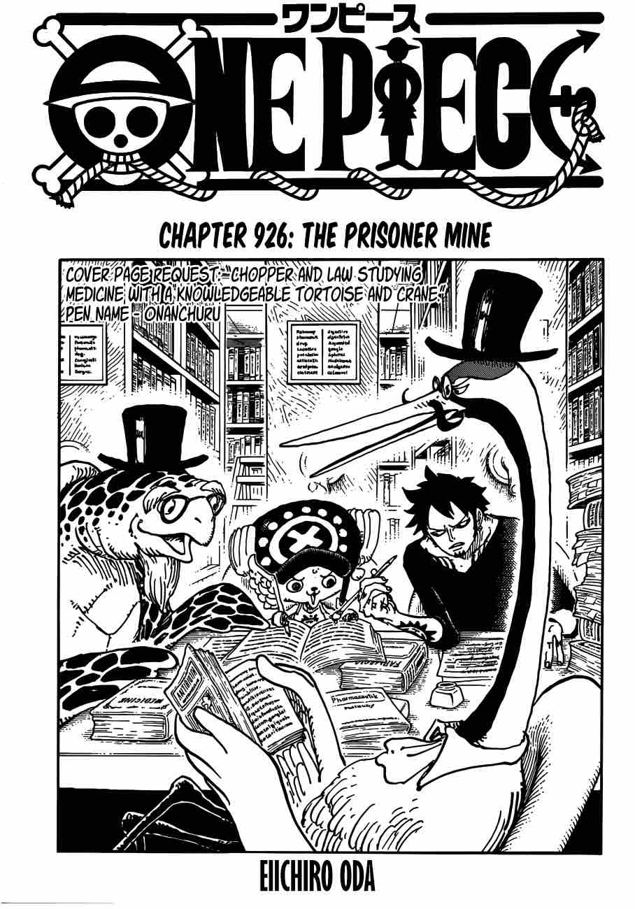 One Piece Chapter 926 page 1 - Chapter 926: The Prisoner Mine