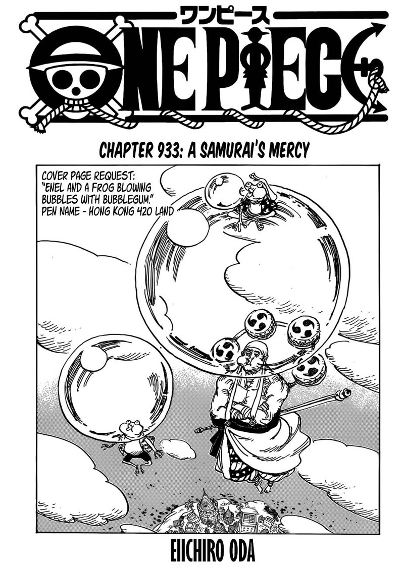 One Piece Chapter 933 page 1 - Chapter 933: A Warrior's Mercy