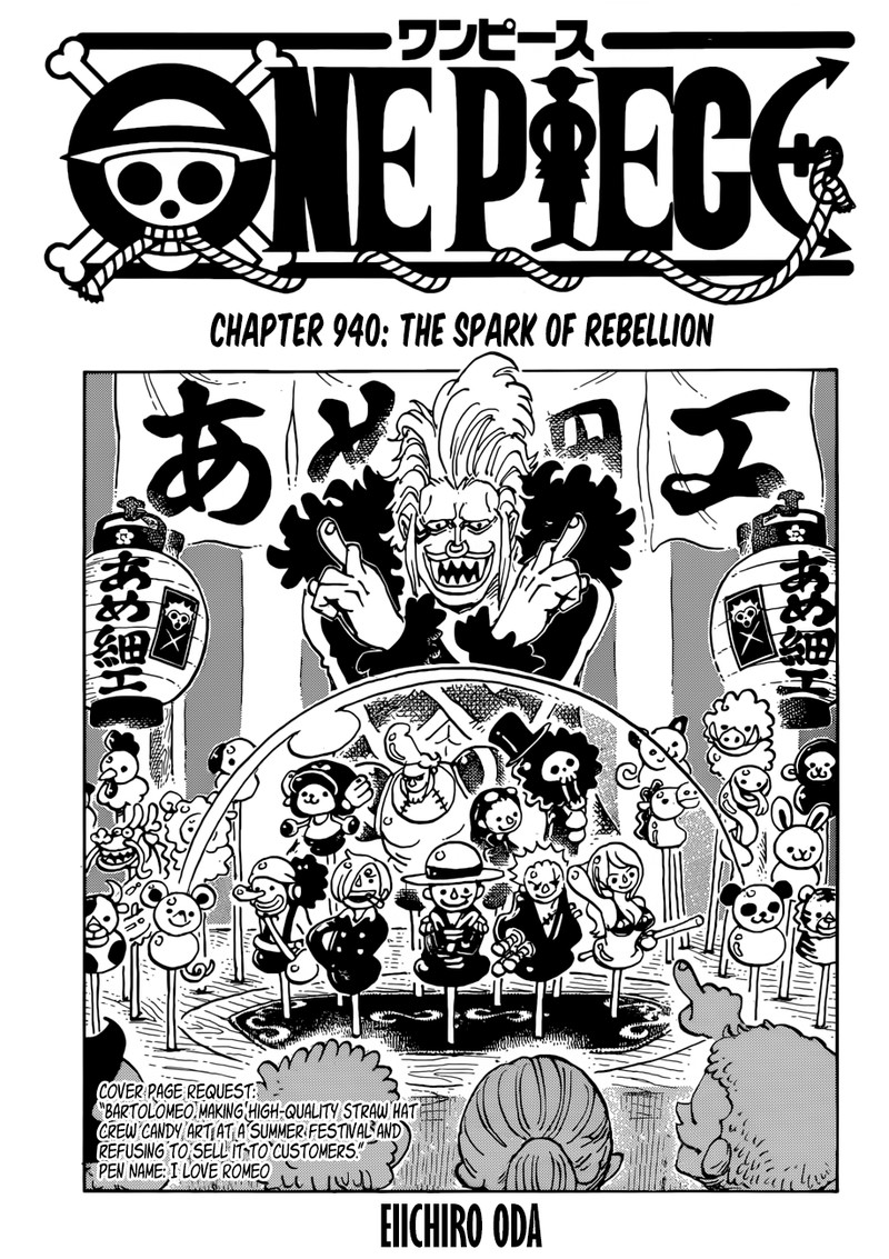 One Piece Chapter 940 page 1 - Chapter 940: Sparks of Rebellion