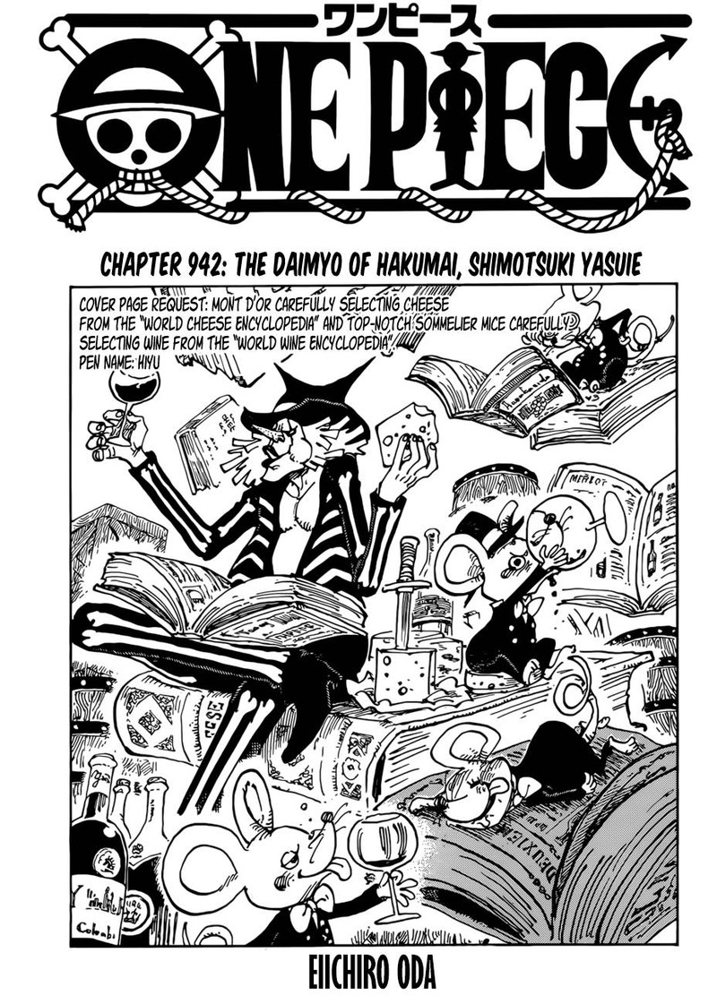 One Piece Chapter 942 page 1 - Chapter 942: Daimyo of Hakumai, Shimotsuki Yasuie