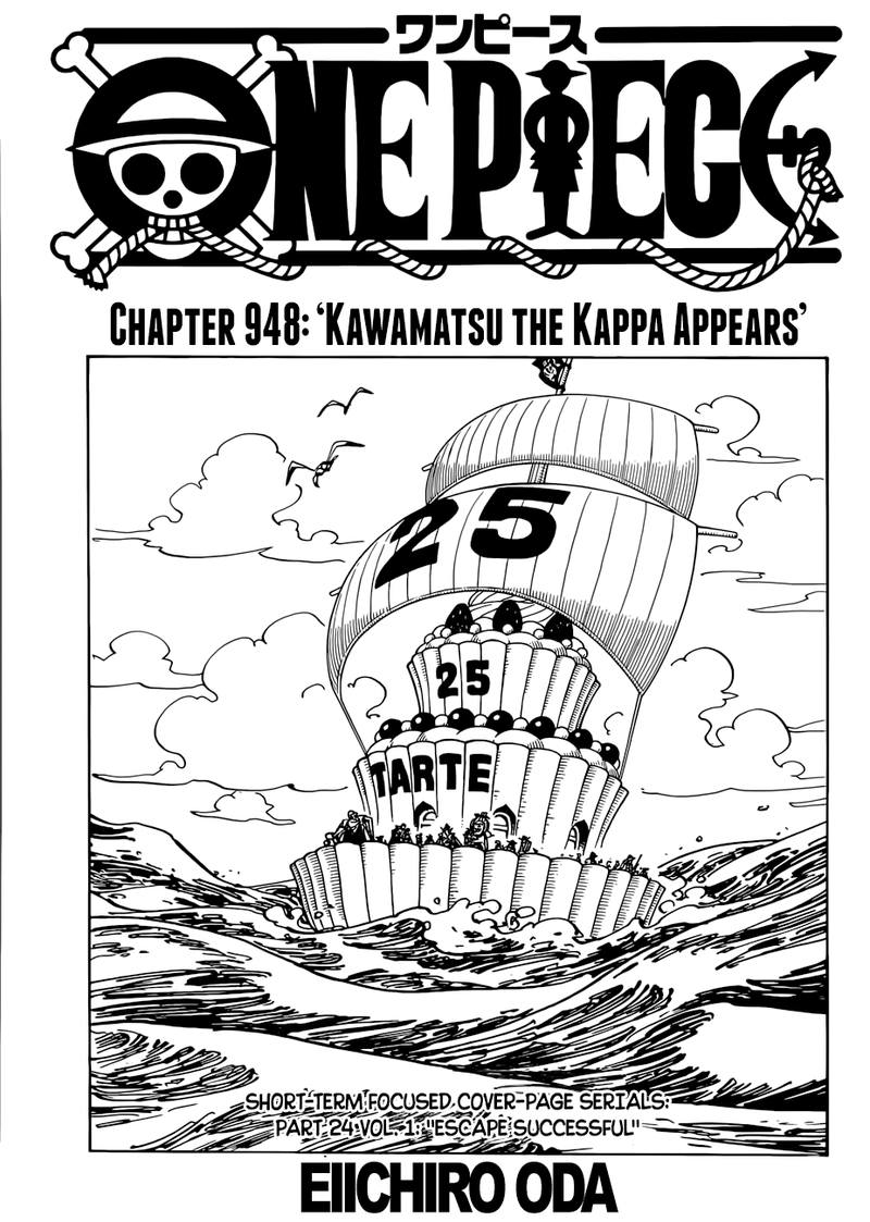 One Piece Chapter 948 page 1 - Chapter 948: Introducing Kawamatsu the Kappa