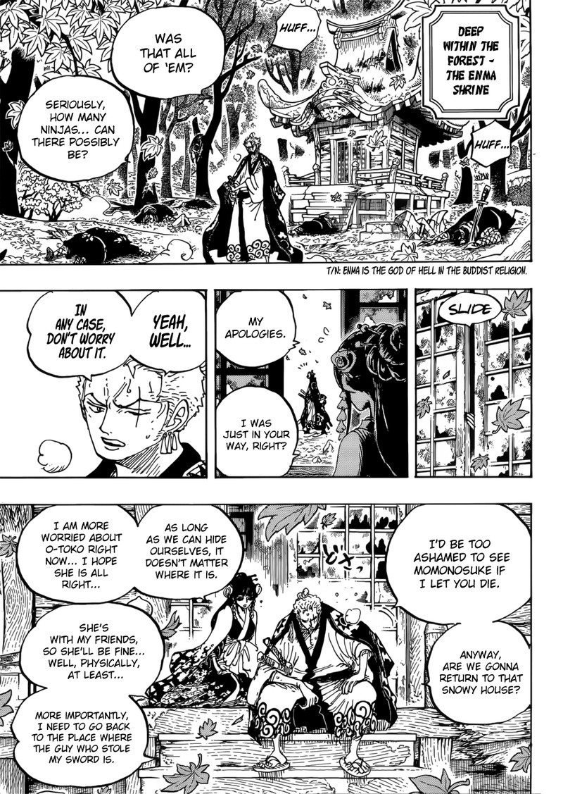 One Piece manga, chapter 950, page 15 of 20