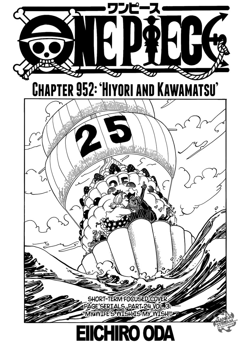 One Piece Chapter 952 page 1 - Chapter 952: Hiyori and Kawamatsu
