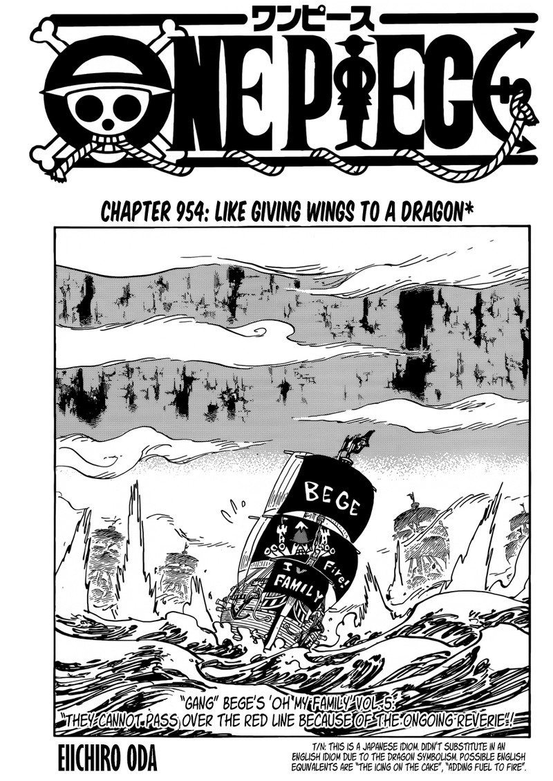 One Piece Chapter 954 page 1 - Chapter 954: Like Giving Wings to a Dragon